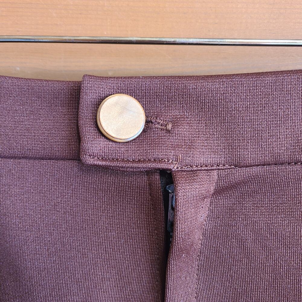 Vintage 70's Skirt Handmade Western Fringe High Rise Brown Midi Small Retro - Picture 5 of 6